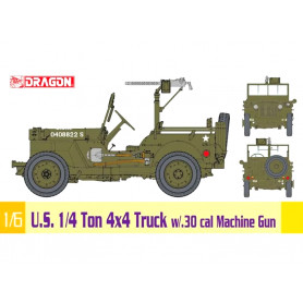 1/4 Ton 4x4 Truck avec mitrailleuse - échelle 1/6 - DRAGON 75050
