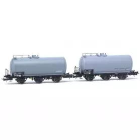 2x wagons citerne 3 essieux "S.G.M.F. / Bruyere et Eberlet", SNCF ép. IV - HO 1/87 - JOUEF HJ6248