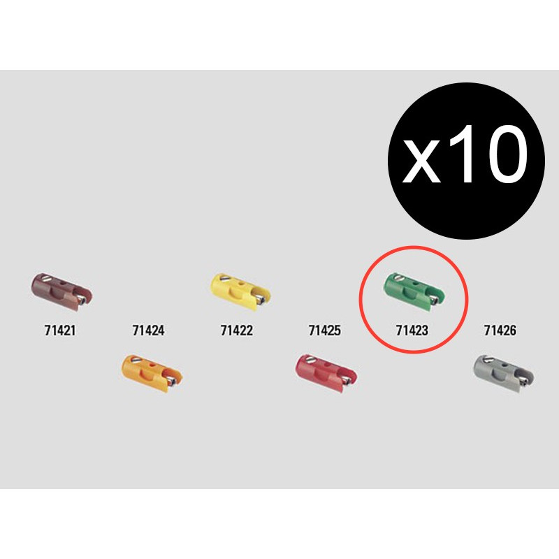 10 fiches de connexion femelles vertes - Märklin 71423