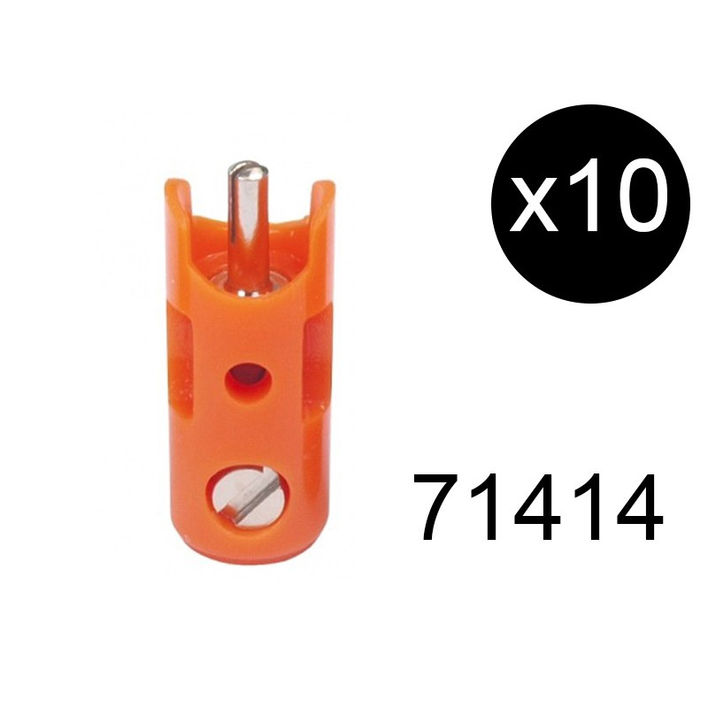 10 fiches de connexion mâles orange - Märklin 71414