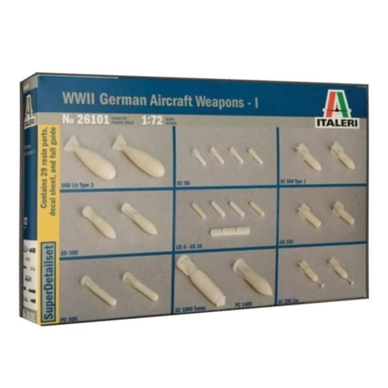 Armements d'avions allemands WWII Set 1 - échelle 1/72 - ITALERI 26101
