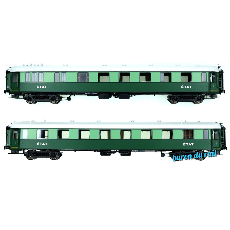 Set 2x voitures Ocem Transatlantique ép. IIb ETAT - HO 1/87 - LS Models MW40921
