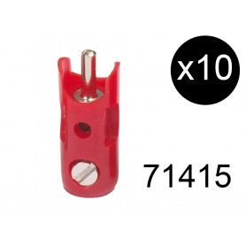 10 fiches de connexion mâles rouges - Märklin 71415