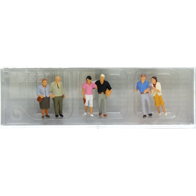 PREISER 10527 - Couples et chien - HO 1/87