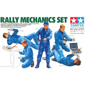 Set mécaniciens de rallye avec accessoires - 1/24 - Tamiya 24266