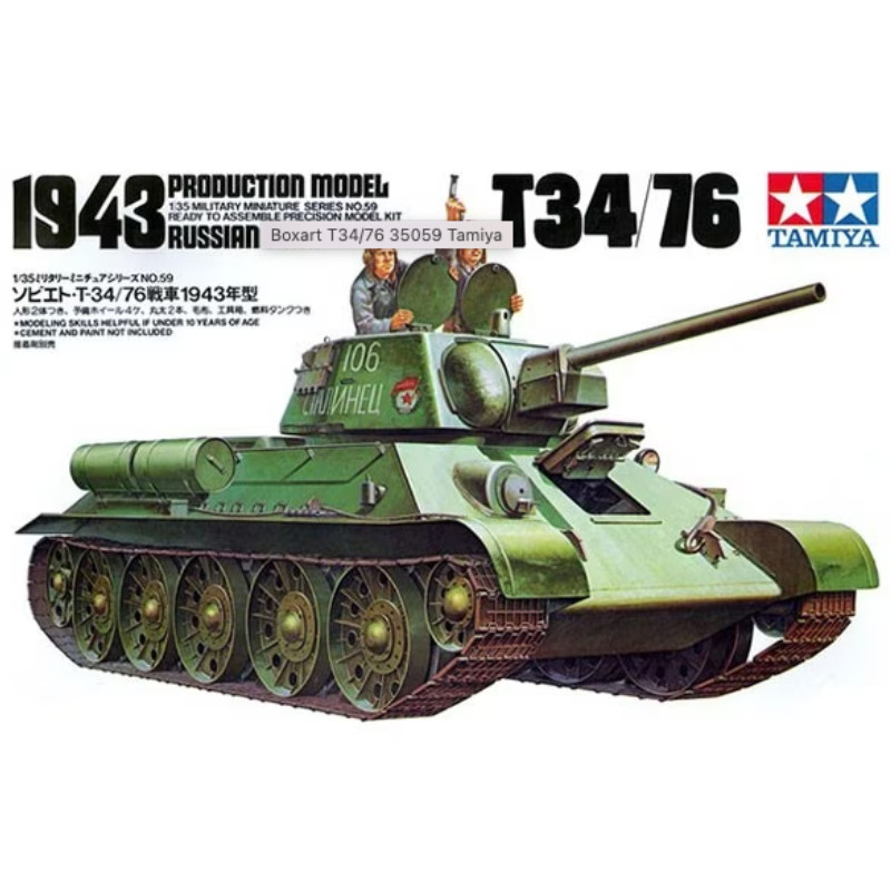 T34/76 russe, production 1943 WWII - 1/35 - Tamiya 35059