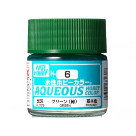 H-006 vert brillant Mr Hobby Gunze Aqueous - pot acrylique 10 ml