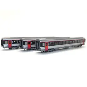 Set 3 voitures VTU Corail livrée Carmillon - ép IV - HO - LS Models 40139