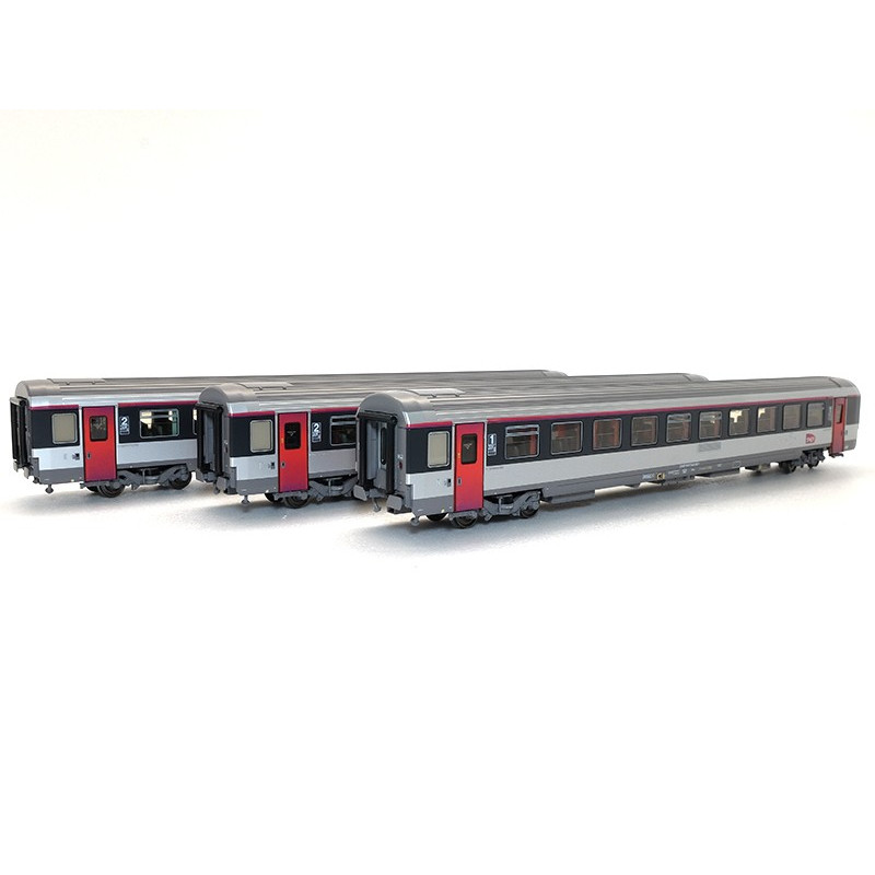 Set 3 voitures VTU Corail livrée Carmillon - ép IV - HO - LS Models 40139