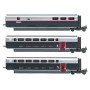 Coffret 3 voitures TGV Duplex Carmillon SNCF ép. VI - HO 1/87 - JOUEF HJ3016