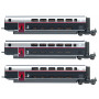 Coffret 3 voitures 2ème CL. TGV Duplex Carmillon SNCF ép. VI - HO 1/87 - JOUEF HJ3017