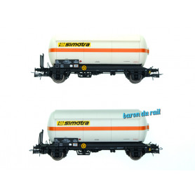 2x wagons citerne à essieux SIMOTRA, ép. IV SNCF - HO 1/87 - JOUEF HJ6265