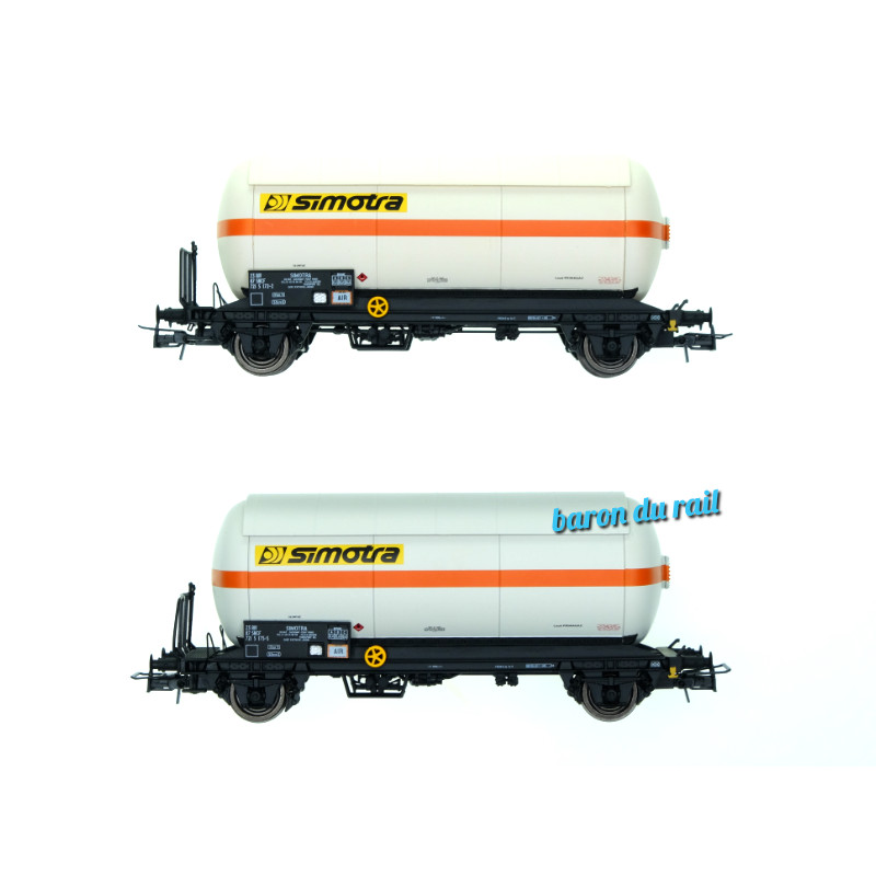 2x wagons citerne à essieux SIMOTRA, ép. IV SNCF - HO 1/87 - JOUEF HJ6265