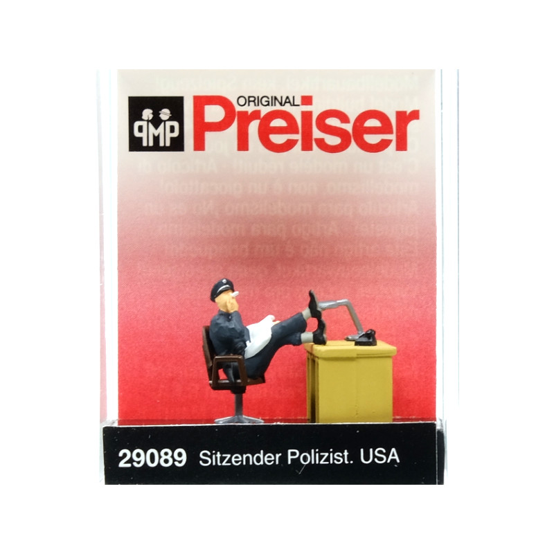 Policier américain à son bureau - HO 1/87 - PREISER 29089
