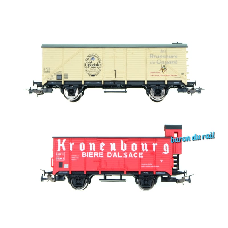 Set 2x wagons à bière époque III SNCF - HO 1/87 - PIKO 97307