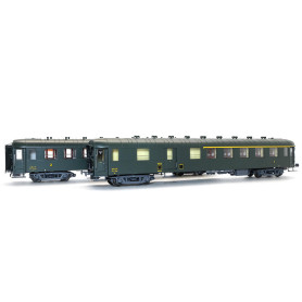 Set 2 voitures OCEM SNCF époque IIId - HO - LS Models MW40393