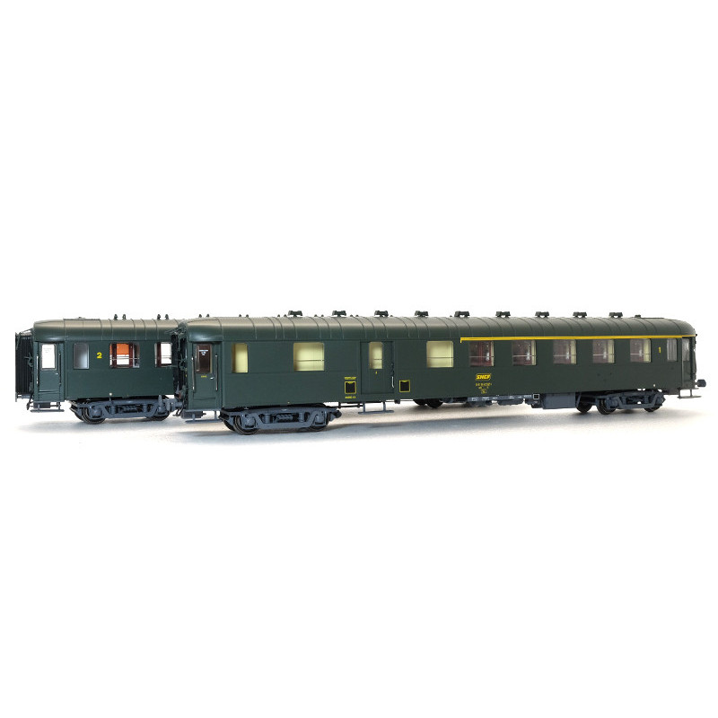 Set 2 voitures OCEM SNCF époque IVa - HO - LS Models MW40394