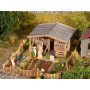 Jardin familial avec grand abri de jardin - HO 1/87 - FALLER 180493