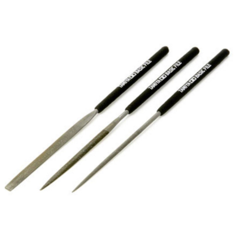 Jeu de 3 limes fines pour modéliste - TAMIYA 74104