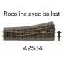 Aiguillage gauche Wl15 Rocoline ballast souple - HO 1/87 - ROCO 42534