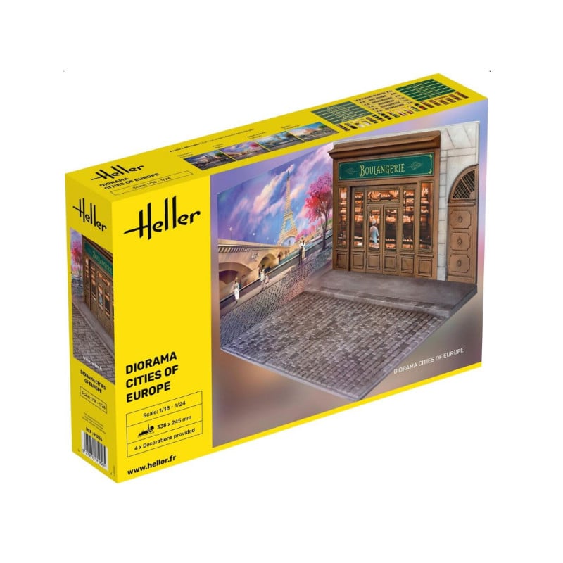 Diorama façade commerce d'Europe - échelle 1/18 - 1/24 - HELLER 81256