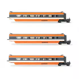 Coffret 3 voitures TGV Sud-Est SNCF ép. IV - HO 1/87 - JOUEF HJ3015