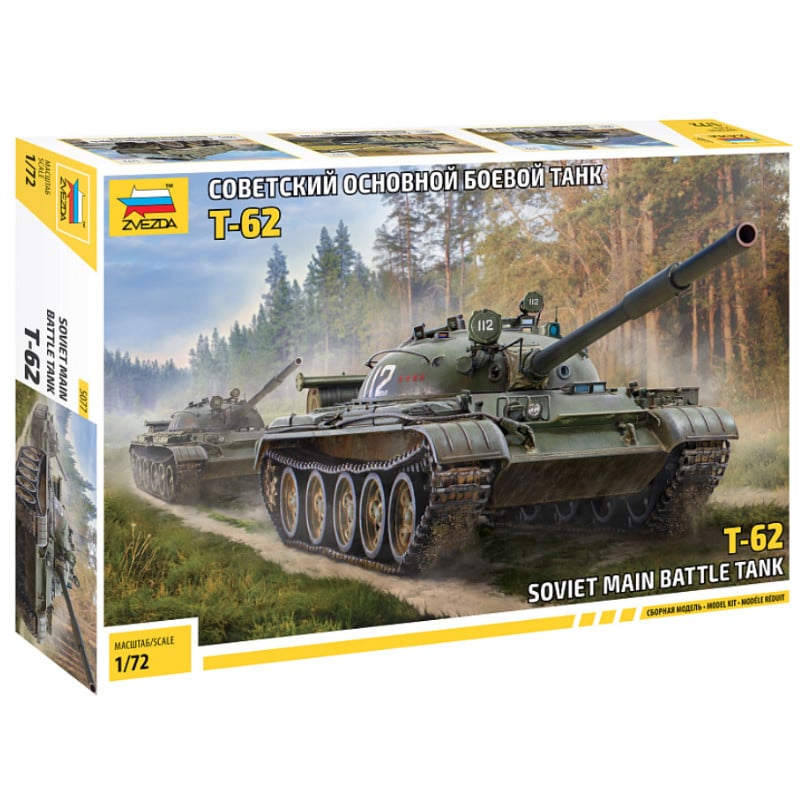 Char de combat principal soviétique T-62 - 1/72 - ZVEZDA 5077