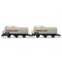2 wagons citerne 3 essieux, « Pétrole de l'Ouest », ép. IV - N 1/160 - ARNOLD HN6677