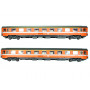 Set 2 voitures VSE A9u "Eurofima" SNCF, ép IV - HO 1/87 - LS Models 40350