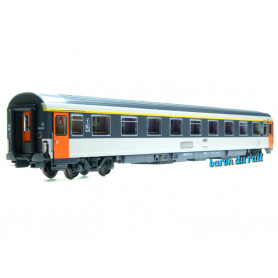 Voiture VSE A9u Corail, logo encadré, "Eurofima" SNCF ép. IV - HO 1/87 - LS Models 40380