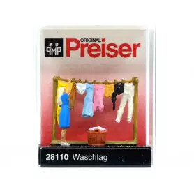 Femme qui étend du linge - HO 1/87 - PREISER 28110