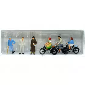 Passants et cyclistes vers 1936 - HO 1/87 - PREISER 12484