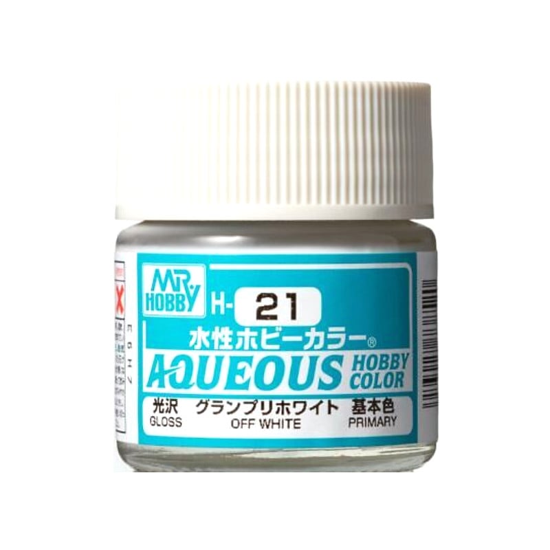 H-021 off blanc brillant Mr Hobby Gunze Aqueous - pot acrylique 10 ml