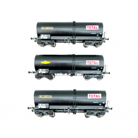 Set 3x citernes FAUVET-GIREL, ép. III "TOTAL" - HO 1/87 - REE WB-664