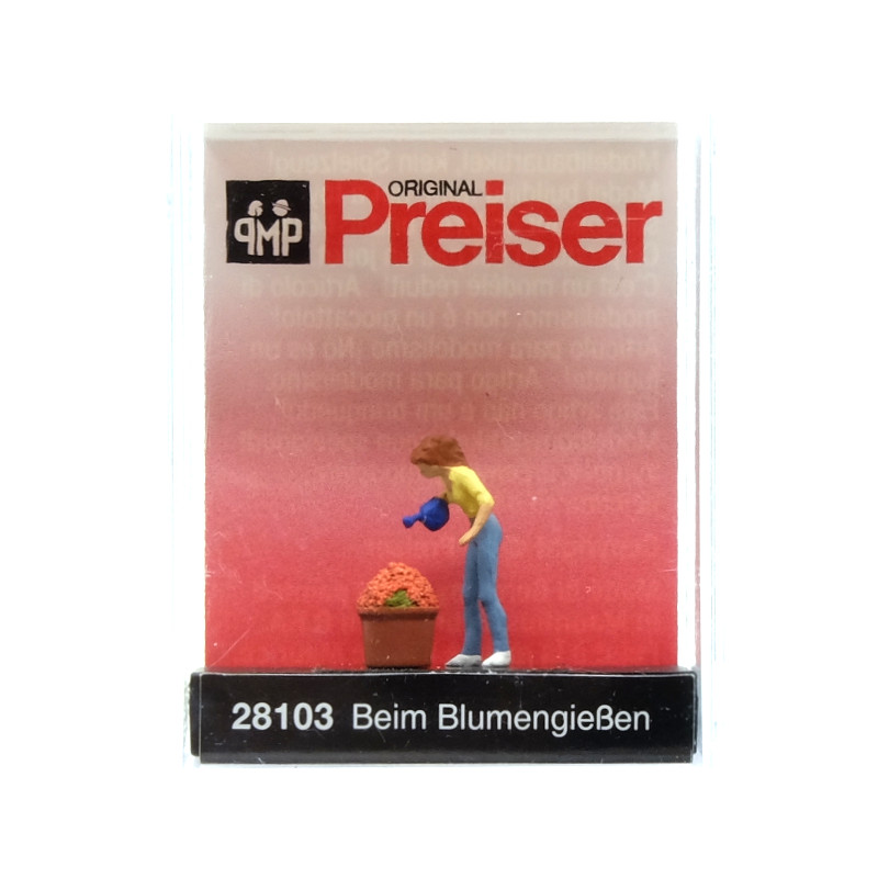 Femme arrosant des fleurs - HO 1/87 - PREISER 28103