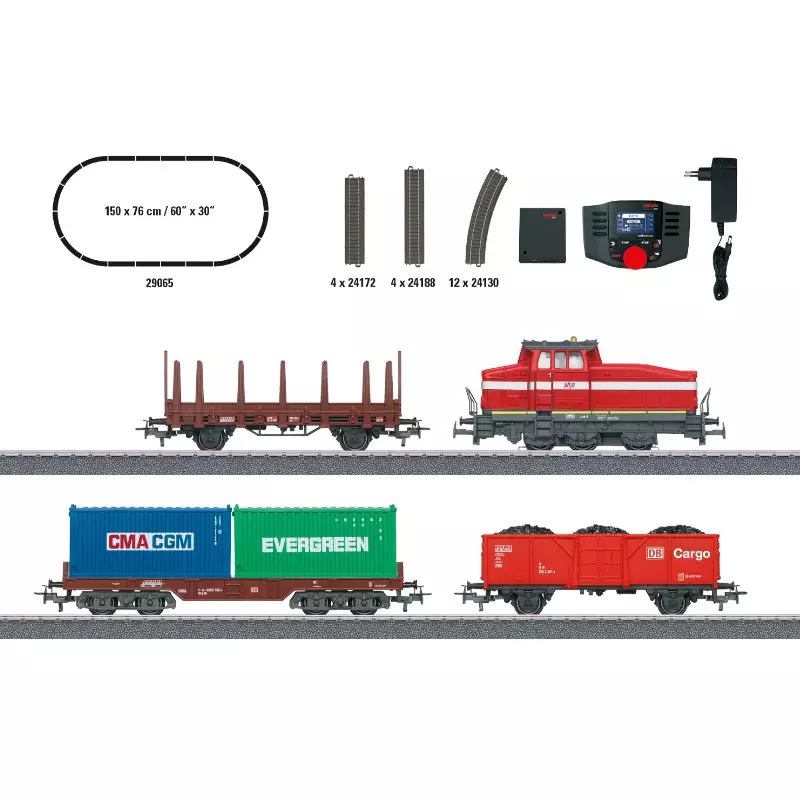 Coffret démarrage train marchandises diesel digital HO 1/87