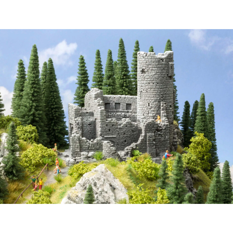 Ruine de château avec tour - HO 1/87 - NOCH 58605