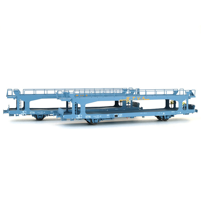 2x wagons porte autos TA 60 HZf STVA longs SNCF Ep III - HO - LS Models 30705