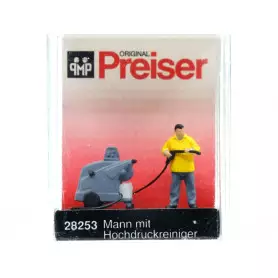 Homme avec nettoyeur haute pression - HO 1/87 - PREISER 28253