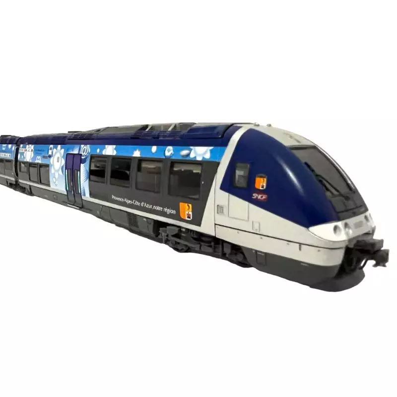 AGC B 81621/81622 livrée Paca Aix SNCF - ép VI - analogique - HO 1/87 - LS Models 10392