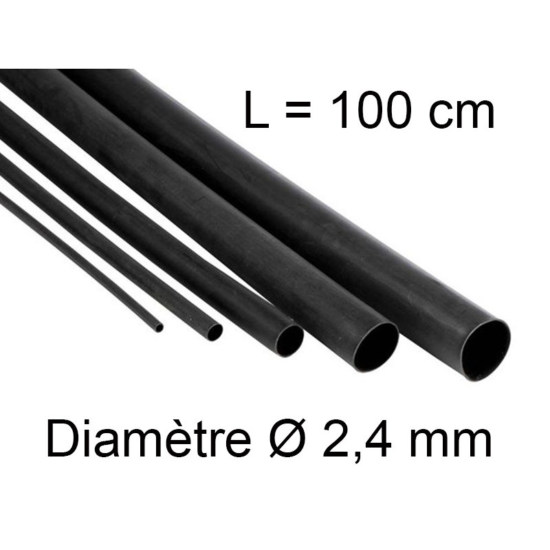 Gaine thermo retractable Ø 2,4 mm - longueur 1 mètre