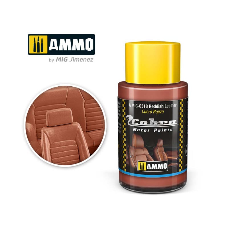 Peinture Cobra marron-rouge cuir – 30 ml - AMMO MIG 0318
