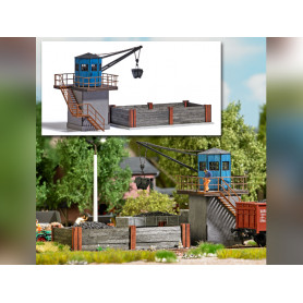 Parc à charbon avec grue - HO 1/87 - BUSCH 1970