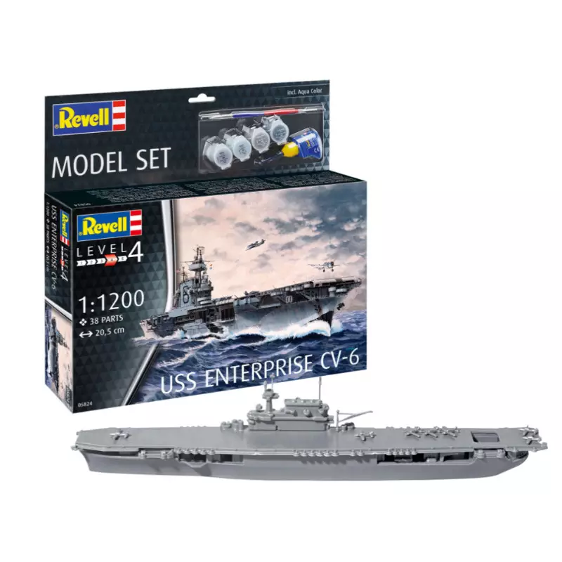 USS Enterprise CV-6 kit complet - 1/1200 - REVELL 65824