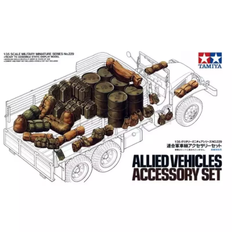 Set d'accessoires pour véhicule militaire allié - 1/35 - Tamiya 35229