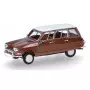 Citroën AMI 6 Break, marron (toit blanc) - HO 1/87 - HERPA 038959