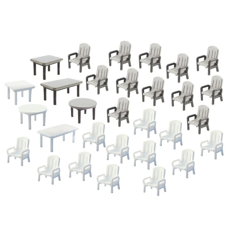 24 chaises de jardin et 6 tables - N 1/160 - Faller 272441