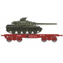 Porte char RImmp SNCF ép. IV + char AMX 30B CHATEAU-THIERRY - HO 1/87 - REE WBA-030