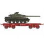 Porte char RImmp SNCF ép. IV + char AMX 30B PROVENCE - HO 1/87 - REE WBA-032