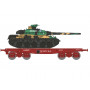 Porte char RImmp SNCF ép. V + char AMX 30B AUSTERLITZ - HO 1/87 - REE WBA-034